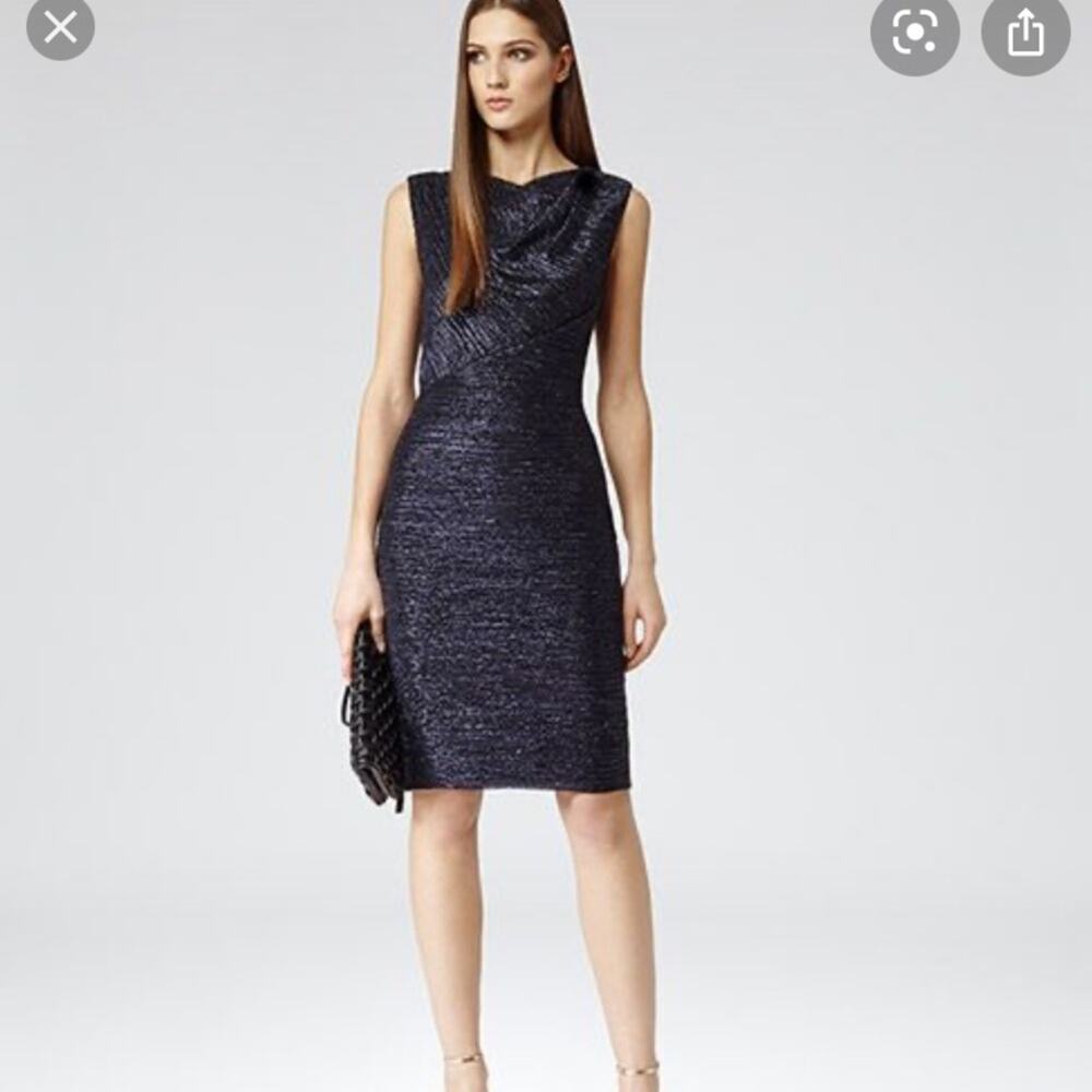 Reiss Navy Sleeveless Dress